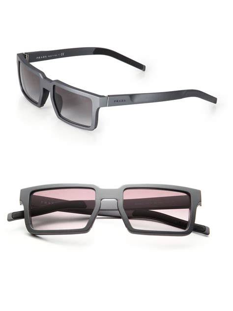 square rectangle prada sunglasses men|prada round 51mm sunglasses.